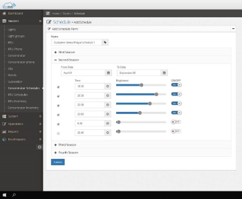 Smart streetlight automatic scheduling